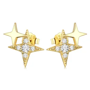 (image for) Pandora Style Light Star Stud Earrings - BSE633