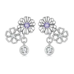 (image for) Pandora Style Little Daisy Stud Earrings - SCE1514