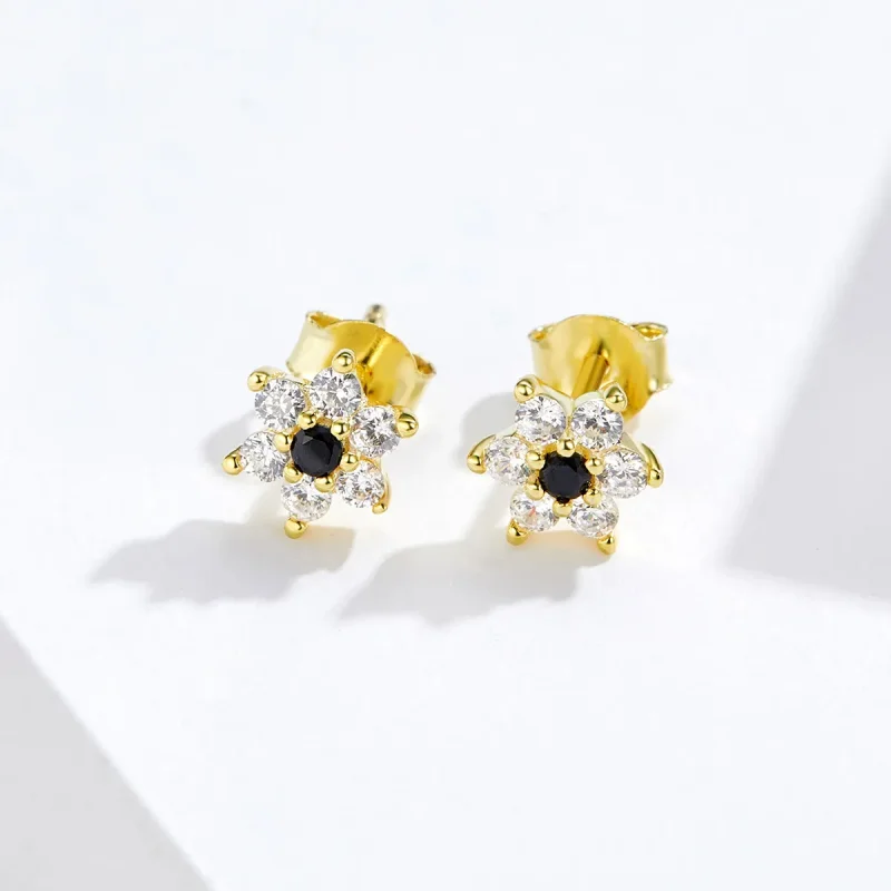 (image for) Pandora Style Little Flower Stud Earrings - SCE708 - View 2