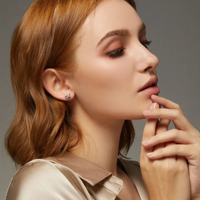 (image for) Pandora Style Little Sloth Stud Earrings - BSE303 - View 6