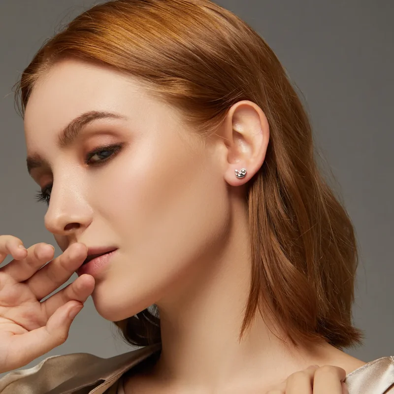 (image for) Pandora Style Little Sloth Stud Earrings - BSE303 - View 8