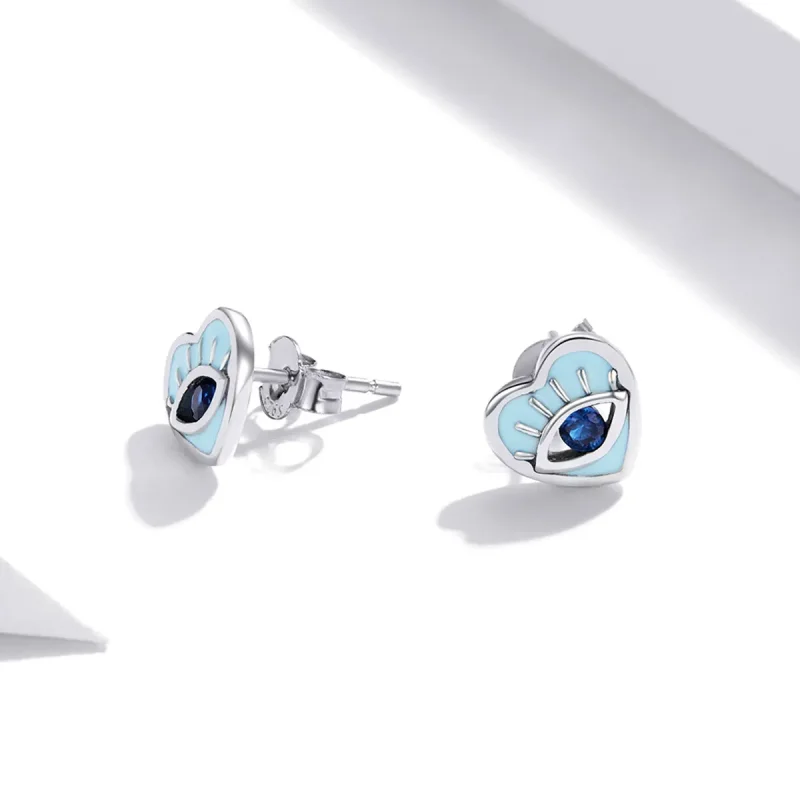 (image for) Pandora Style Love Guard Stud Earrings - SCE1134 - View 2