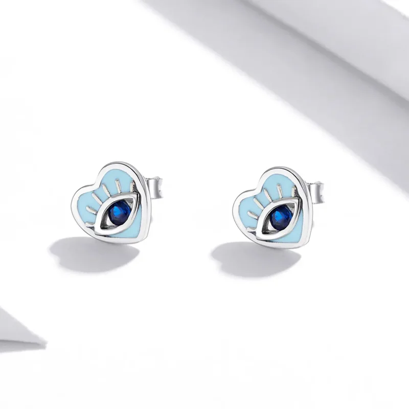 (image for) Pandora Style Love Guard Stud Earrings - SCE1134 - View 3