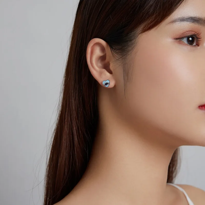 (image for) Pandora Style Love Guard Stud Earrings - SCE1134 - View 5