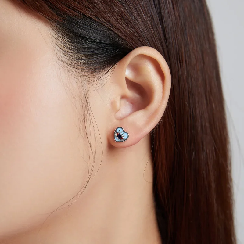(image for) Pandora Style Love Guard Stud Earrings - SCE1134 - View 6