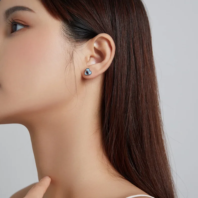 (image for) Pandora Style Love Guard Stud Earrings - SCE1134 - View 7