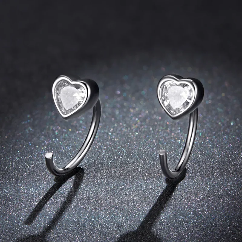 (image for) Pandora Style Love Stud Earrings - BSE516 - View 5