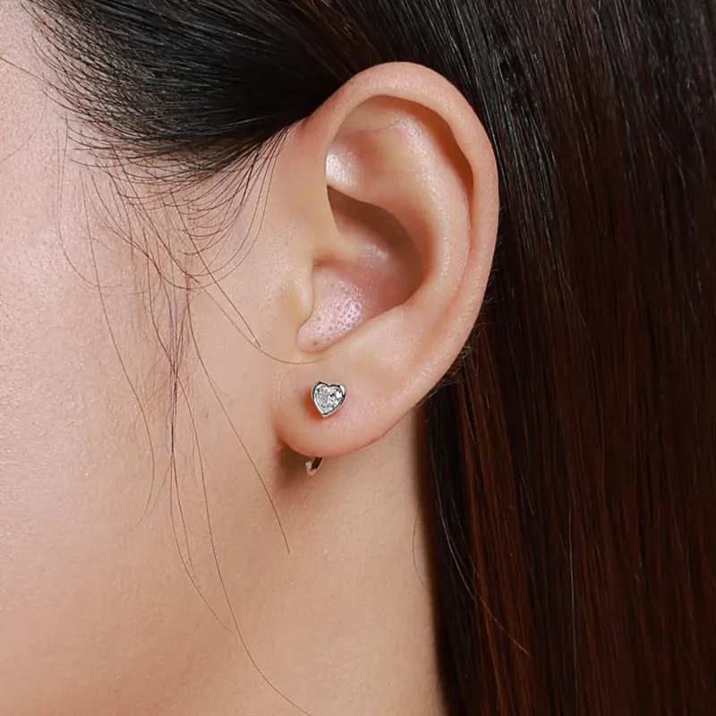 (image for) Pandora Style Love Stud Earrings - BSE516 - View 6