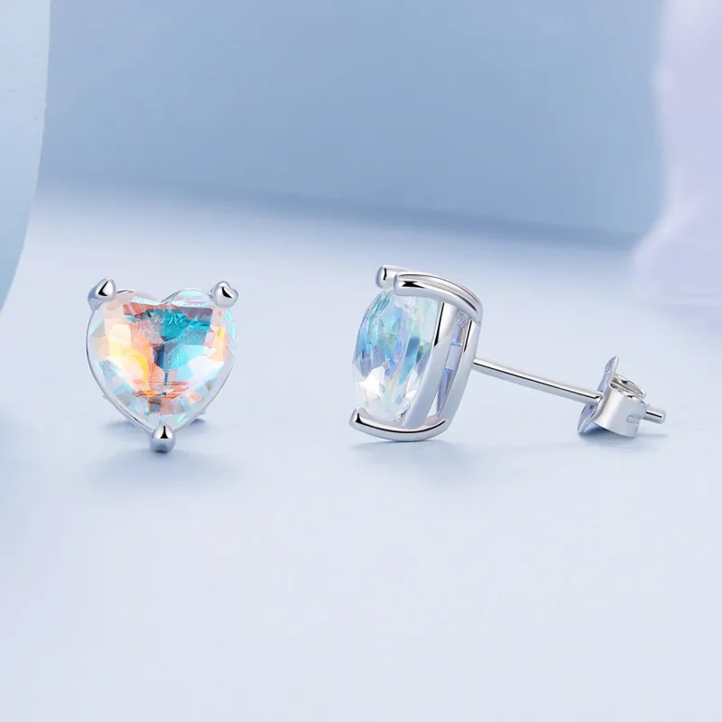 (image for) Pandora Style Love Symphony Glass Stud Earrings - BSE713 - View 3