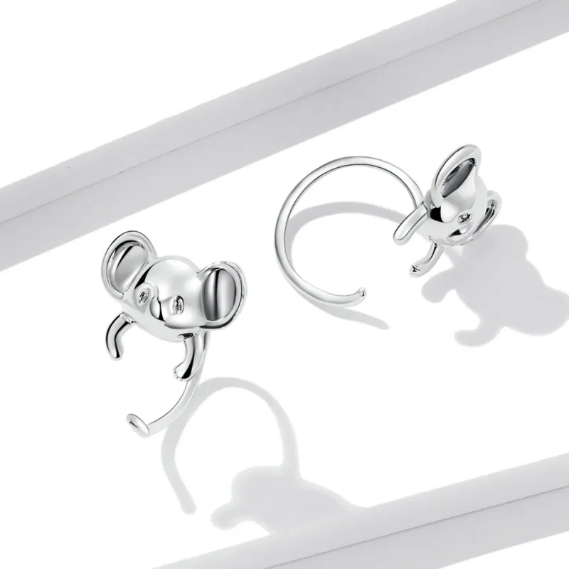 (image for) Pandora Style Mini Koala Stud Earrings - BSE566 - View 2