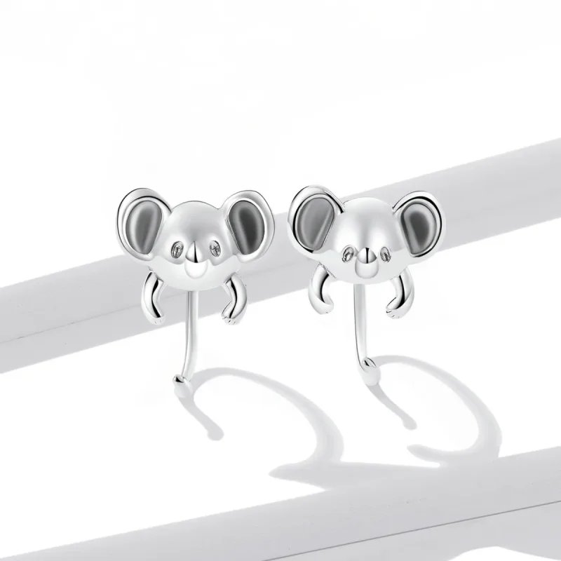 (image for) Pandora Style Mini Koala Stud Earrings - BSE566 - View 4