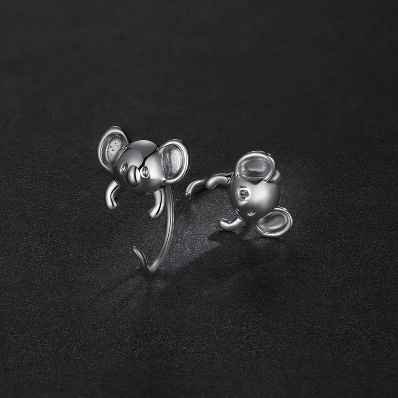 (image for) Pandora Style Mini Koala Stud Earrings - BSE566 - View 5