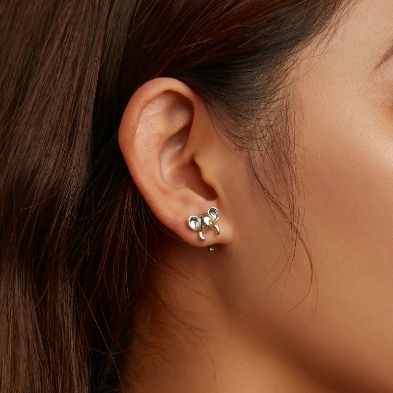 (image for) Pandora Style Mini Koala Stud Earrings - BSE566 - View 8