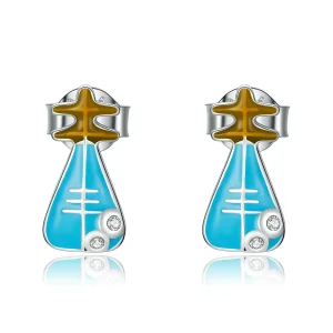 (image for) Pandora Style Mini Lute Stud Earrings - SCE1216