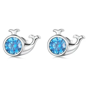 (image for) Pandora Style Mini Whale Stud Earrings - SCE1366