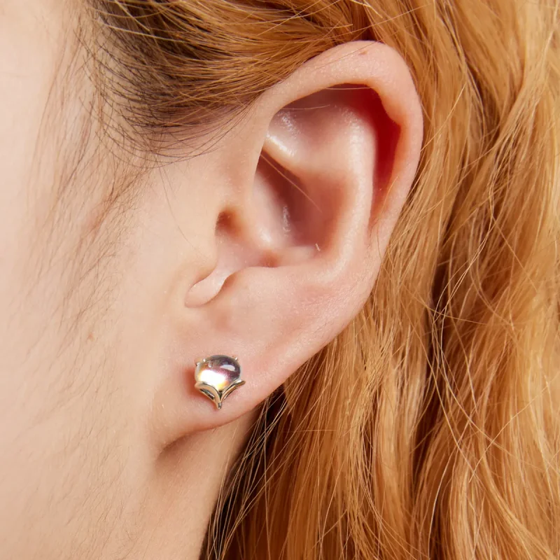 (image for) Pandora Style Moonstone Fox Stud Earrings - SCE1386 - View 7