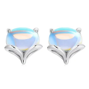 (image for) Pandora Style Moonstone Fox Stud Earrings - SCE1386
