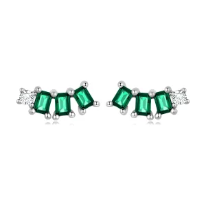 (image for) Pandora Style Mosaic Gems Stud Earrings - BSE704