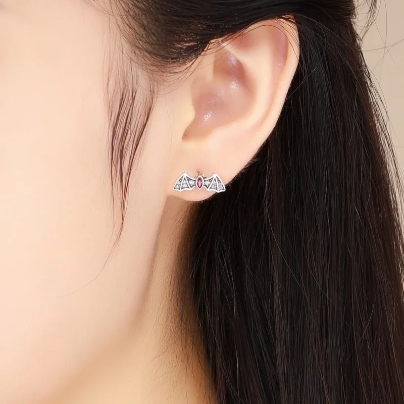 (image for) Pandora Style Mystery Bat Stud Earrings - BSE004 - View 5