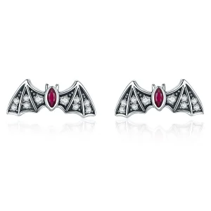 (image for) Pandora Style Mystery Bat Stud Earrings - BSE004