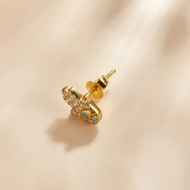 (image for) Pandora Style Mystic Spain - Lucky Hands Stud Earrings - SCE1139 - View 2