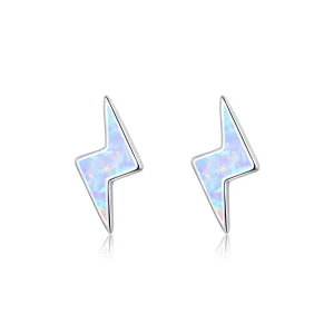(image for) Pandora Style Opal Lightning Stud Earrings - SCE860