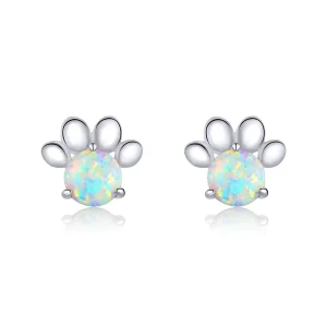 (image for) Pandora Style Opal Pet Seal Stud Earrings - BSE346