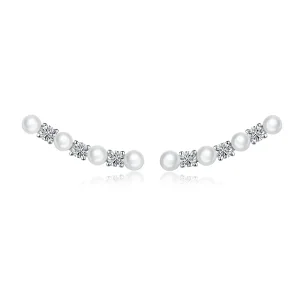 (image for) Pandora Style Pearl Stud Earrings - BSE118
