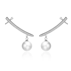 (image for) Pandora Style Pearl Stud Earrings - BSE299