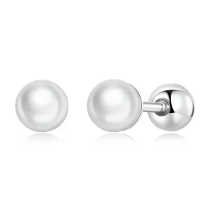 (image for) Pandora Style Pearl Stud Earrings - BSE630-AL