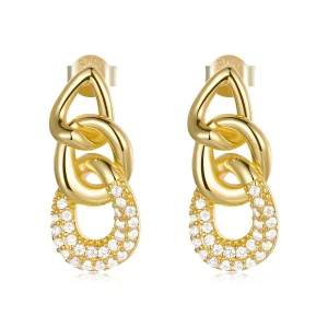 (image for) Pandora Style Personality Chain Stud Earrings - BSE545