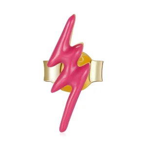 (image for) Pandora Style Pink Lightning Stud Earrings - SCE1236