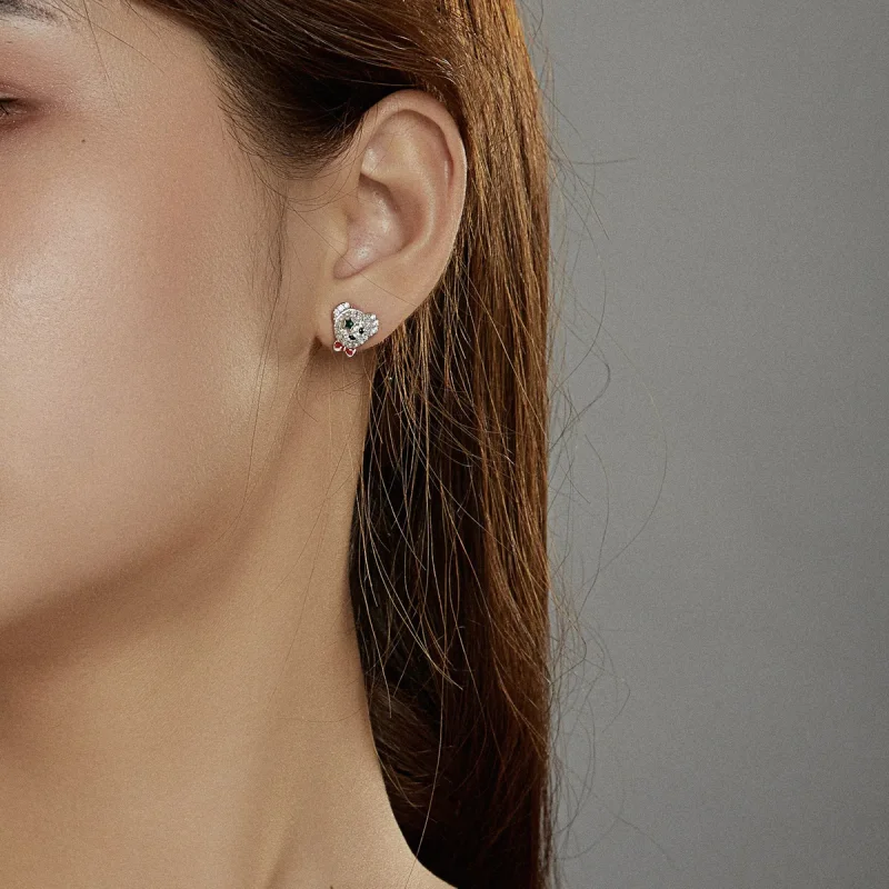 (image for) Pandora Style Playful Bear Stud Earrings - BSE437 - View 9