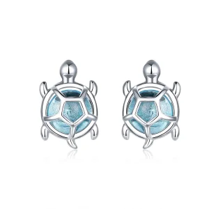 (image for) Pandora Style Playful Turtle Stud Earrings - BSE406