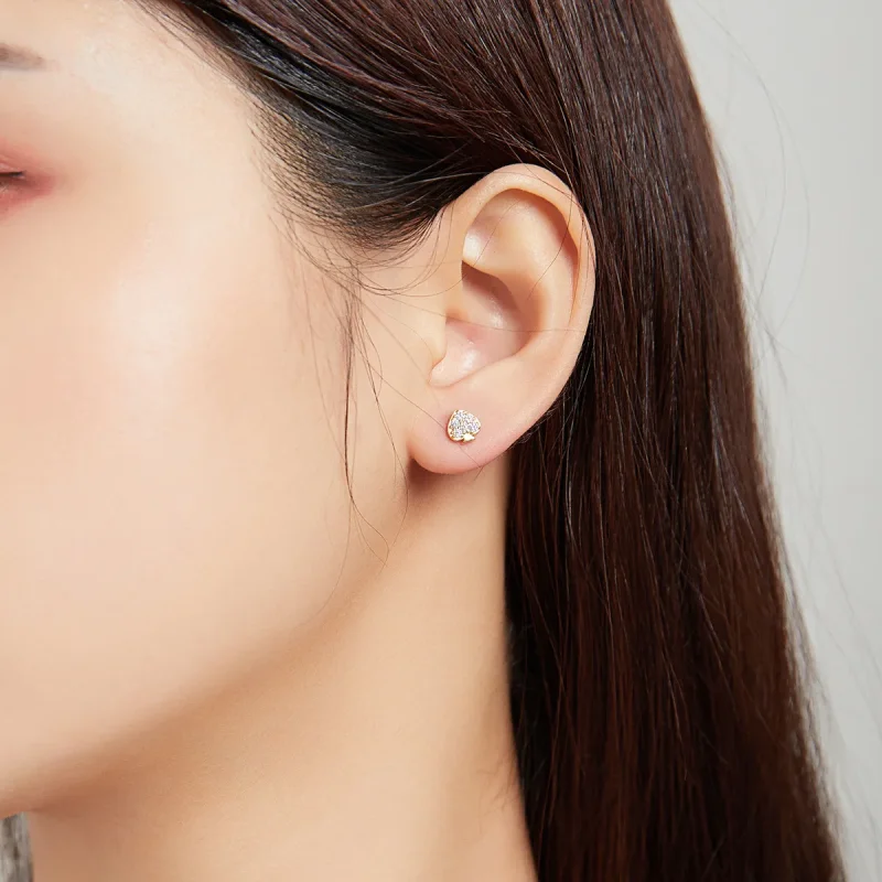 (image for) Pandora Style Poker - Spades Stud Earrings - SCE1054 - View 4