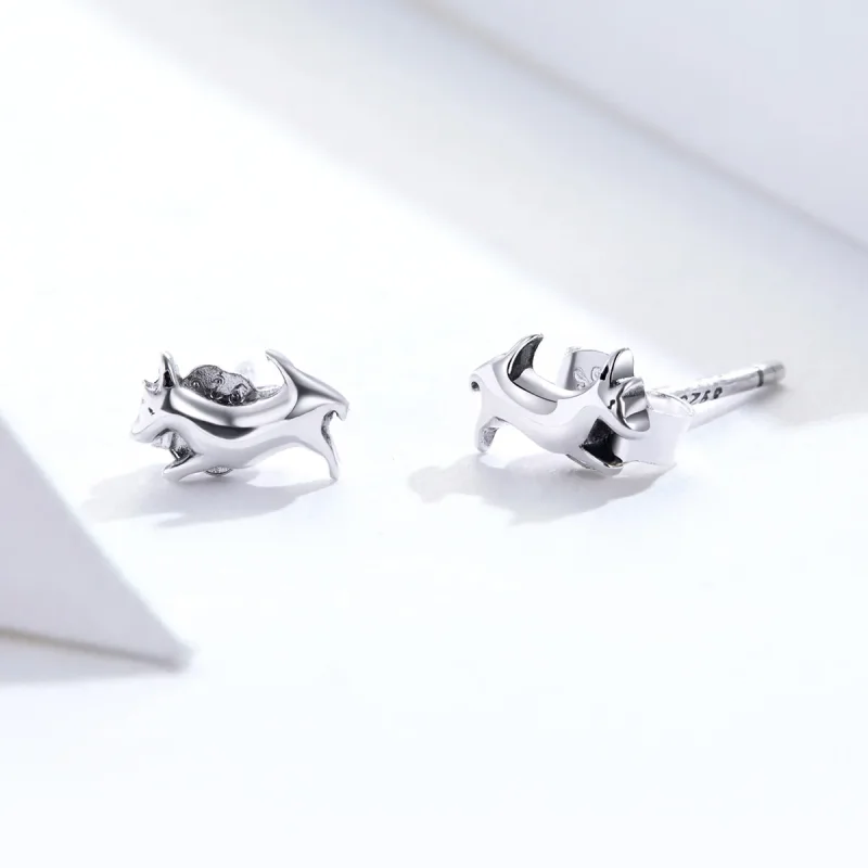 (image for) Pandora Style Puppy Stud Earrings - SCE818 - View 4