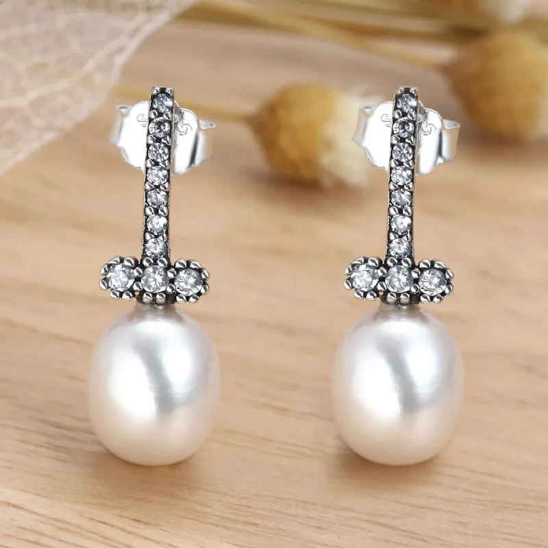 (image for) Pandora Style Quiet Light Stud Earrings - VSE100 - View 3