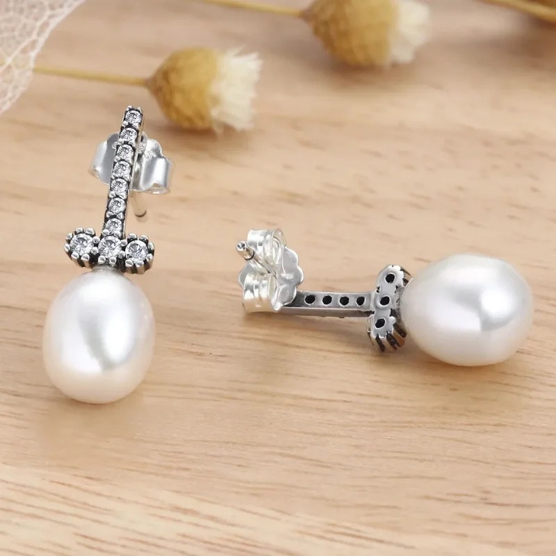 (image for) Pandora Style Quiet Light Stud Earrings - VSE100 - View 4