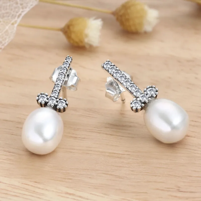 (image for) Pandora Style Quiet Light Stud Earrings - VSE100 - View 5