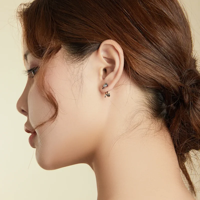 (image for) Pandora Style Raccoon Stud Earrings - SCE990 - View 5