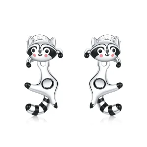(image for) Pandora Style Raccoon Stud Earrings - SCE990