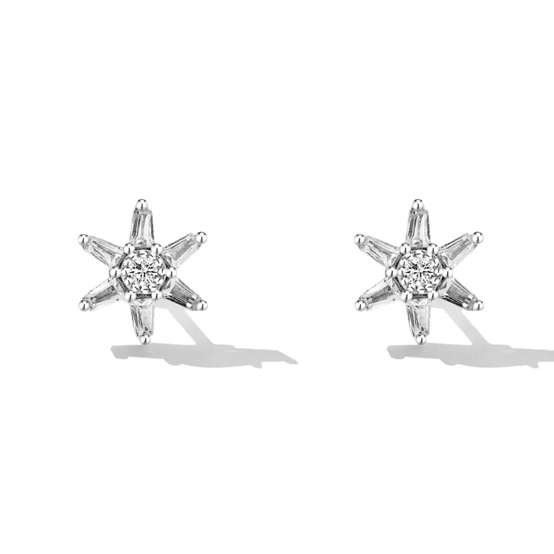 (image for) Pandora Style Refined Zircon Stud Earrings - SCE1458 - View 2