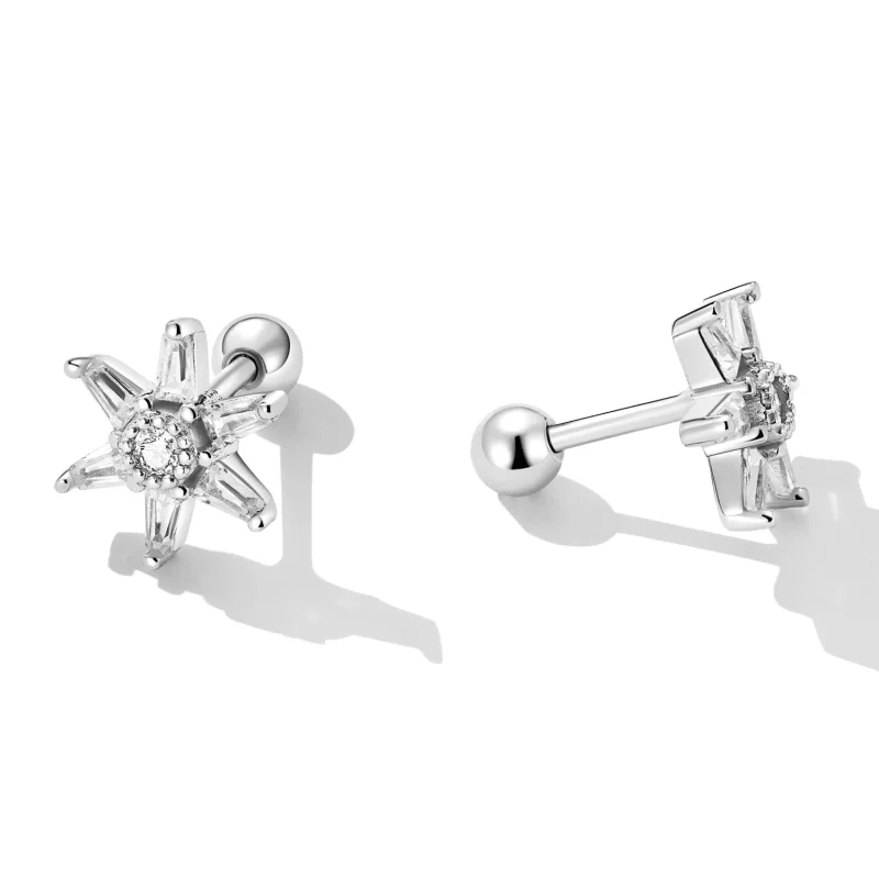 (image for) Pandora Style Refined Zircon Stud Earrings - SCE1458 - View 3