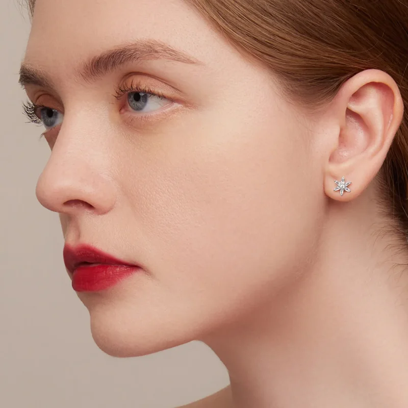 (image for) Pandora Style Refined Zircon Stud Earrings - SCE1458 - View 6