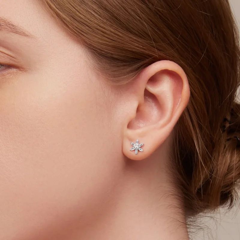 (image for) Pandora Style Refined Zircon Stud Earrings - SCE1458 - View 7
