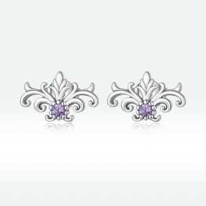 (image for) Pandora Style Retro Pattern Stud Earrings - BSE578