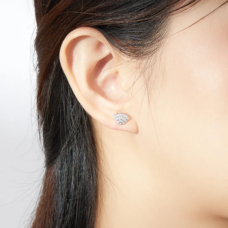 (image for) Pandora Style Romantic Shell Stud Earrings - BSE342 - View 7