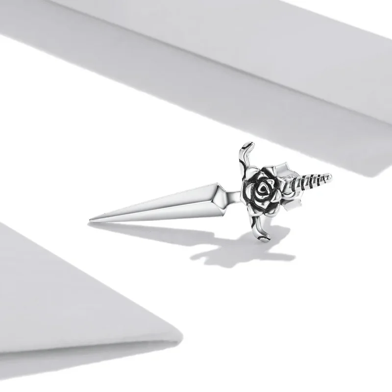 (image for) Pandora Style Rose Dagger Stud Earrings - SCE1349 - View 3