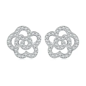 (image for) Pandora Style Roses Stud Earrings - BSE712