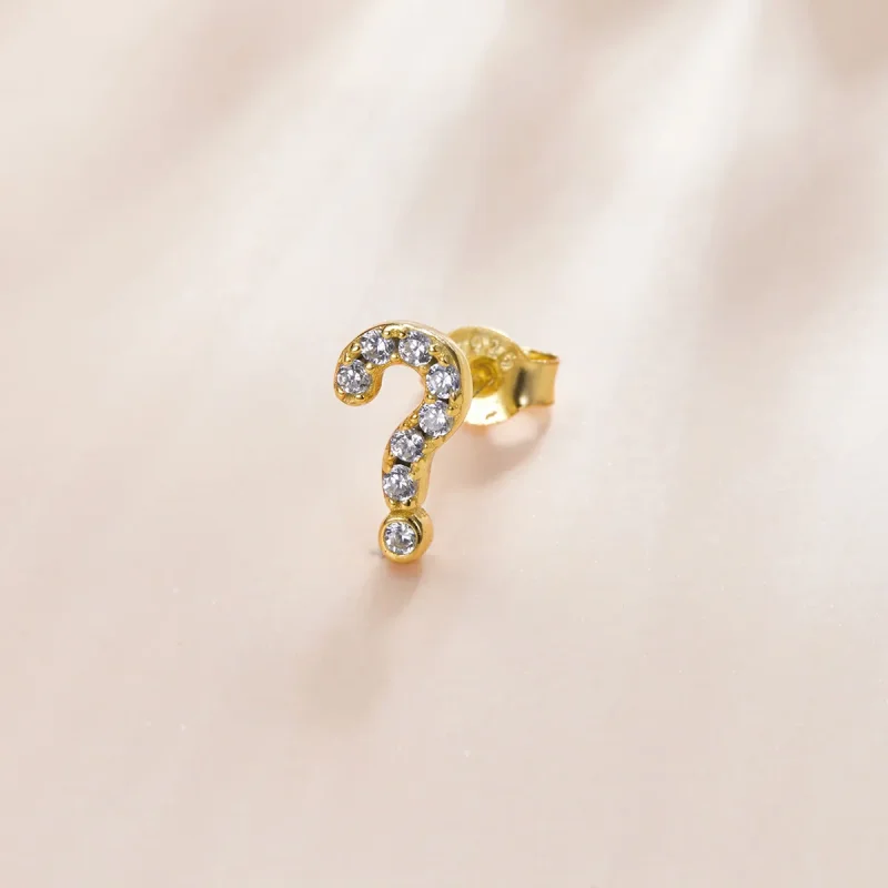 (image for) Pandora Style Secret Symbol - ? Stud Earrings - SCE1073 - View 2